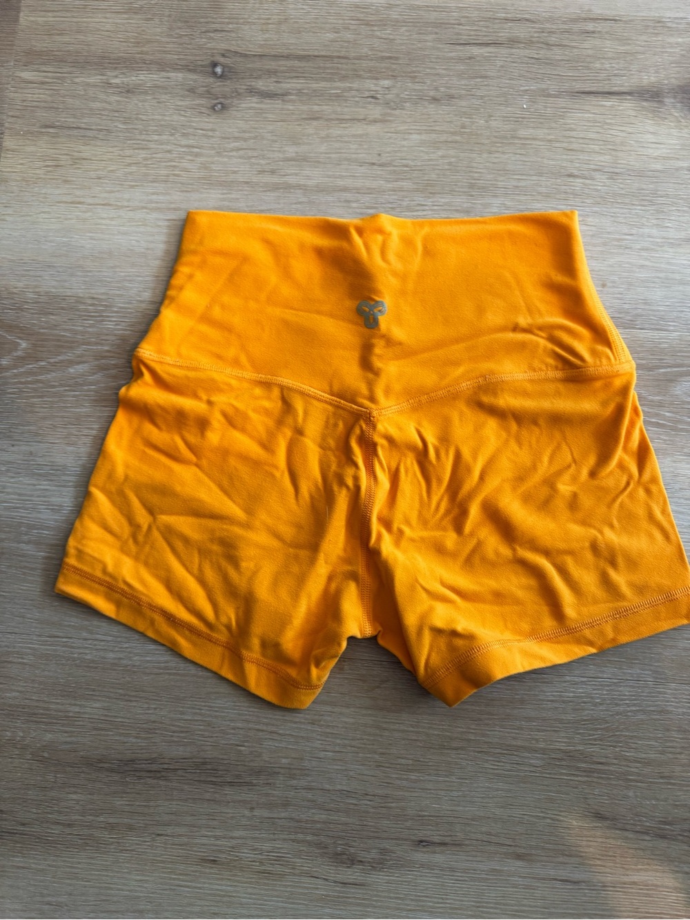 Aritzia Bright Orange High-Waist Athletic Shorts - Picture 5 of 6